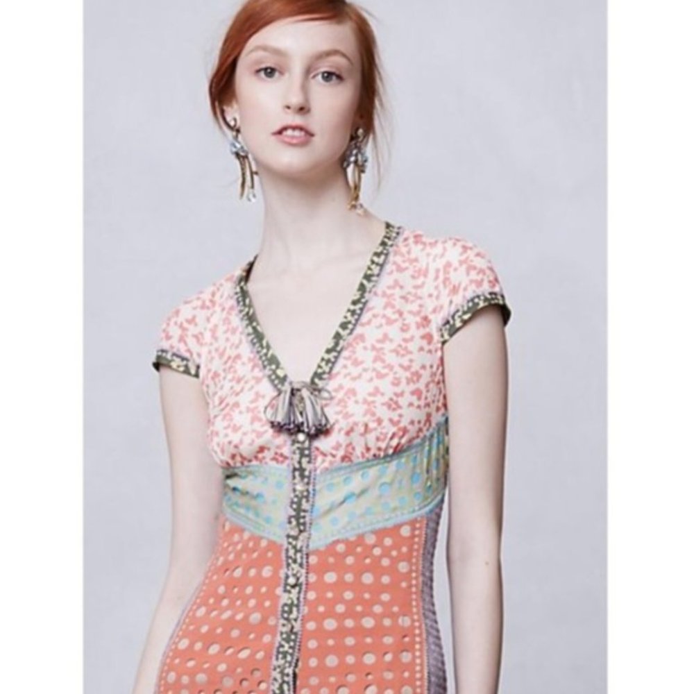 Rare Stunning Byron Lars Lasercut Springtime Sheath - Picture 2 of 7